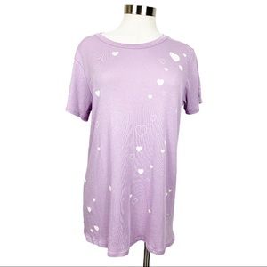 Chaser Lavender Heart T-Shirt Large